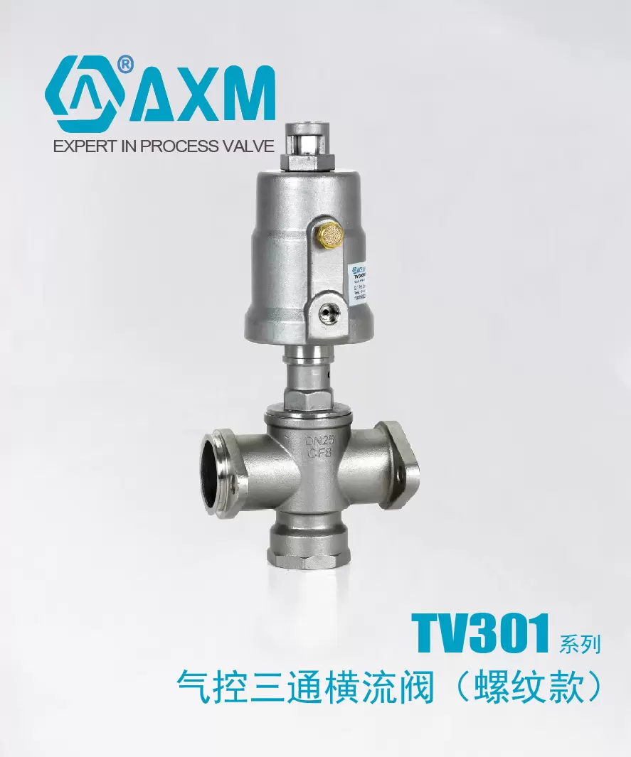 TV301系列气控三通横流阀（螺纹款）