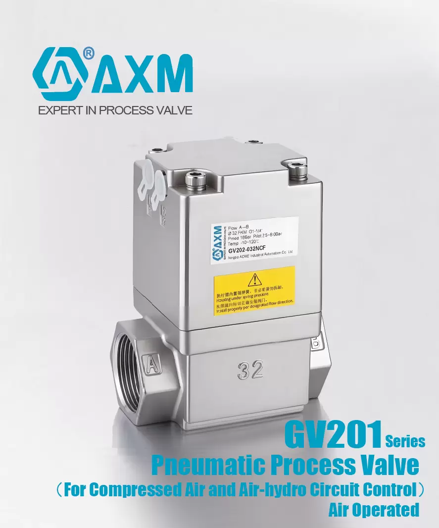GV201 Series Pneumatic Process Valve/ Air Operated【For Compressed Air and Air-hydro Circuit Control】