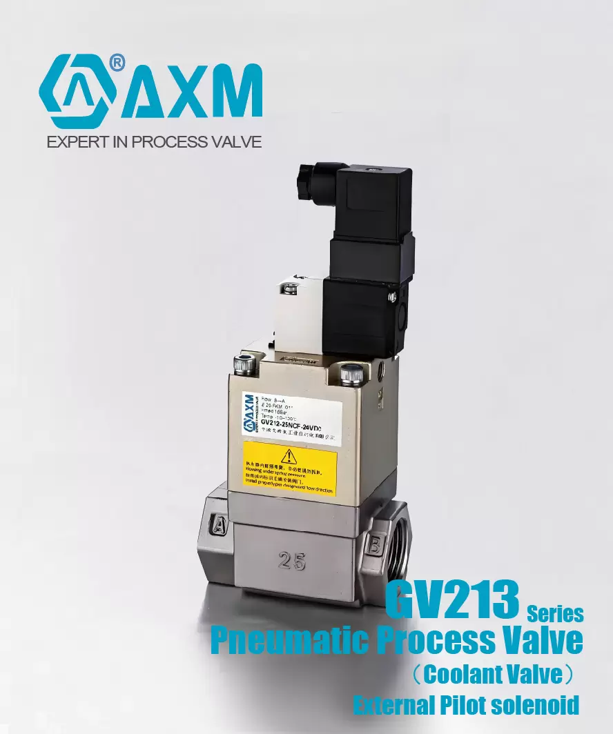 GV213 Series Pneumatic Process Valve /External Pilot solenoid【Coolant Valve】