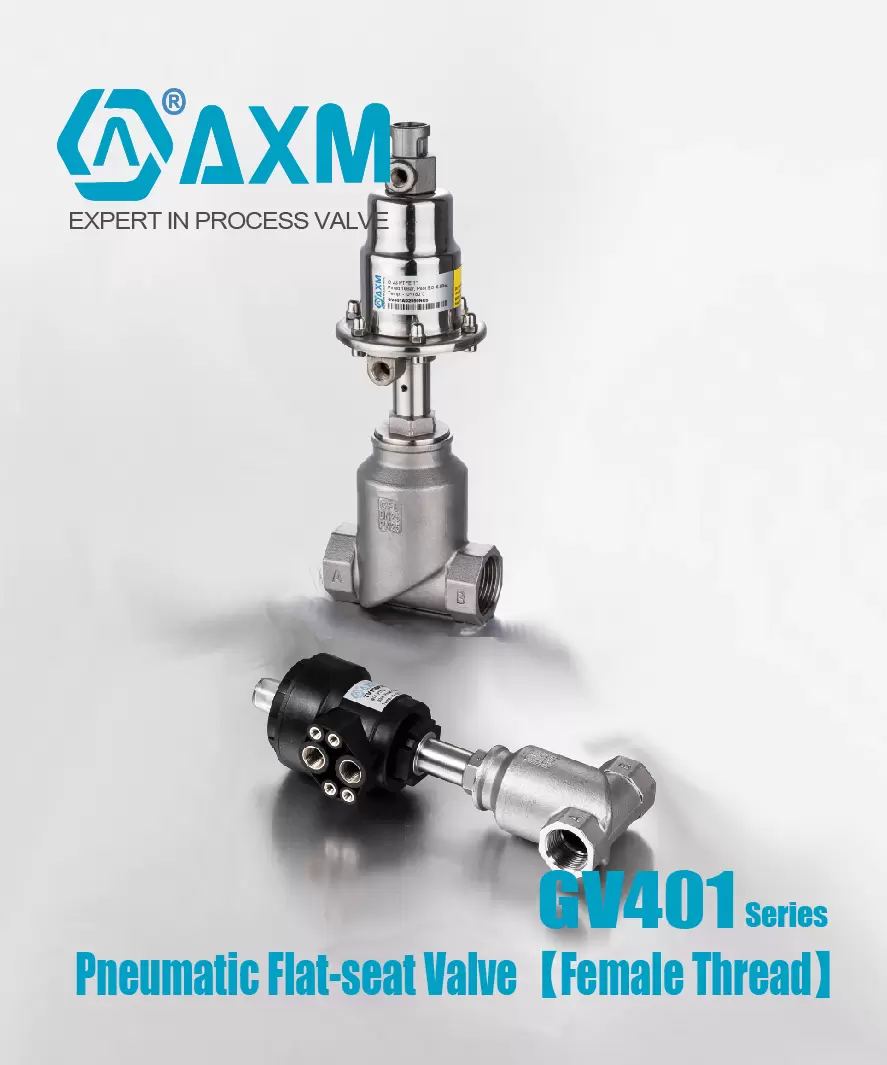 GV401 Series Pneumatic Flat-seat Valve【Female Thread Ends】