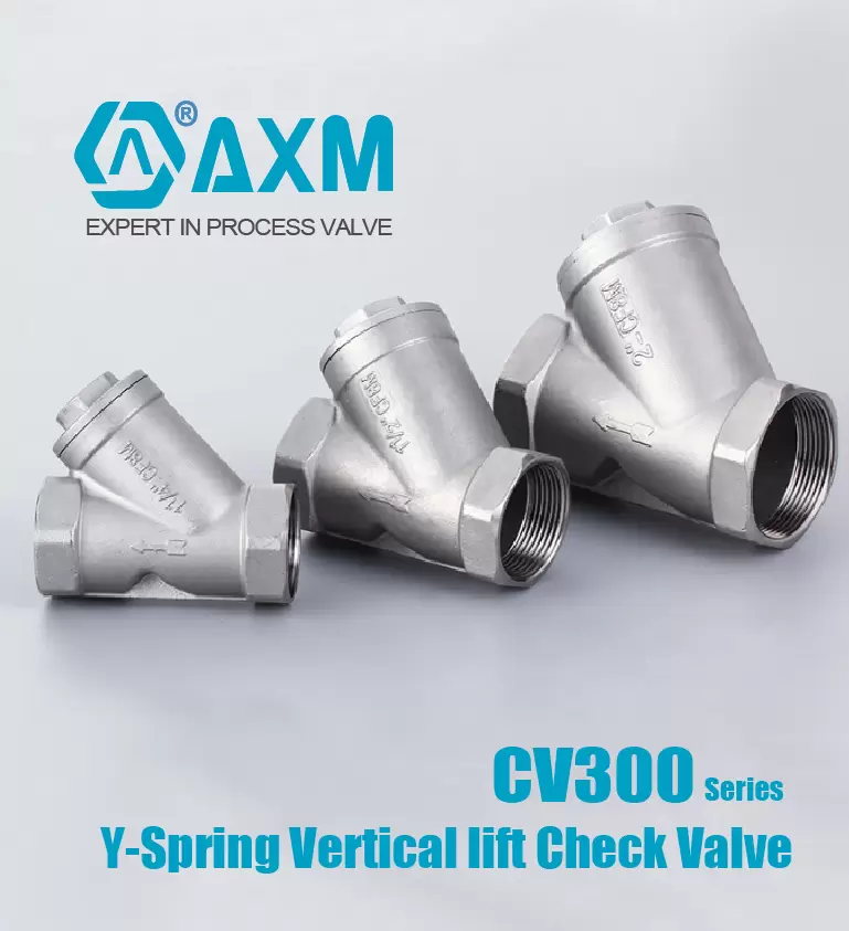 CV300 Series Y-Spring Vertical lift Check Valve