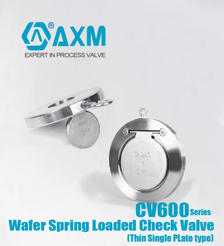 CV600 Series Wafer Spring Loaded Check Valve 【Thin Single plate type】