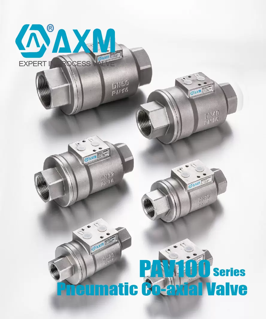 PAV100 Series Pneumatic Co-axial Valve