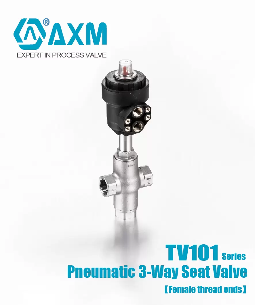 TV100 Series Pneumatic  3-way Seat Valve